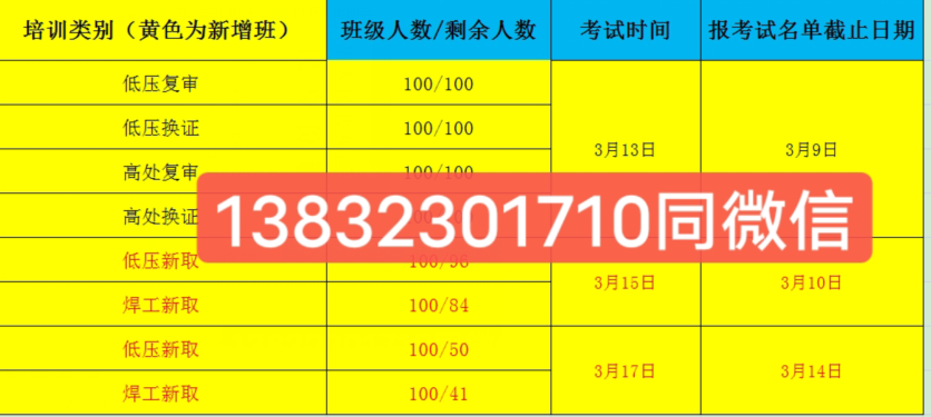 2023年石家庄电工证焊工证考试时间最新安排